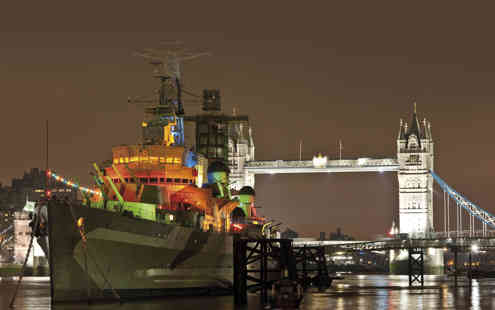 HMS Belfast External Night