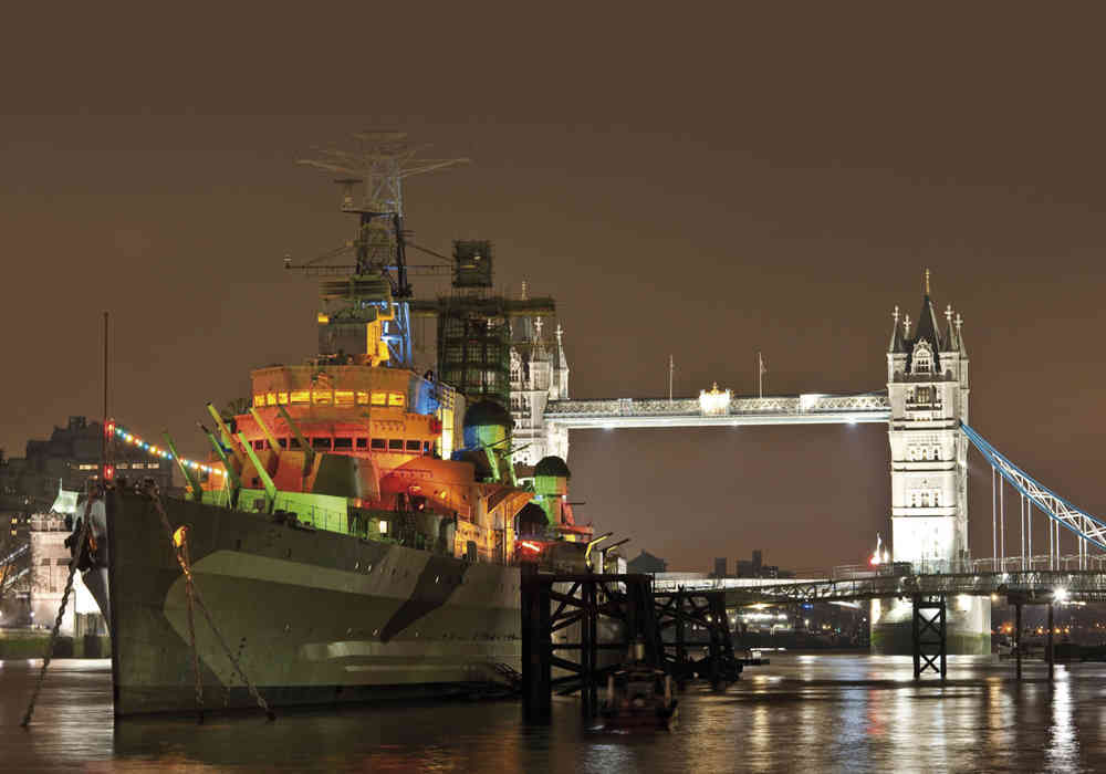 HMS Belfast External Night