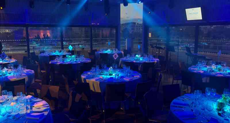 The Deck Dinner Setting With Lights 4